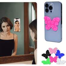 2/4/6Pcs Butterfly Shaped Double-Sided Suction Cup Phone Holder, Multiple Colors Available, Washable And Reusable, Strong Adhesion For Selfie Video, Compatible With Phones And Tablets - Multicolor - View 4