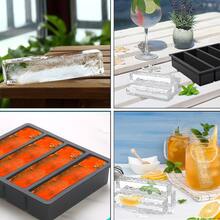 1pc Rectangular Ice Cube Mold, Long Ice Cube Mold, Butter Mold Tray, DIY Chocolate Bar Baking Essential, Rectangular Ice Tray, Kitchen Accessories, Home Supplies, Ice Tray, Bar Accessories - Multicolor - View 8