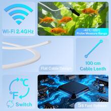 Tuya WiFi 溫度與濕度感測器，附外部探頭，智慧溫度計濕度計，適用智慧家居 APP 遠端控制，相容 Tuya SmartLife、Alexa - 查看 8
