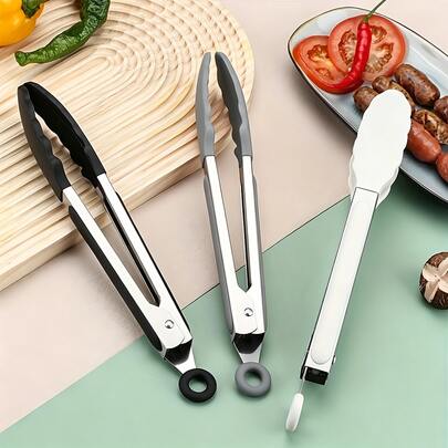 Silicone Kitchen Tongs, Suitable For Cooking And Grilling - Heat Resistant, Non-Stick, Ergonomic Design, Suitable For Grabbing Steak, Pasta And Other Foods - Suitable For Indoor And Outdoor Use, Food Tongs | Ergonomic Kitchen Tools | Silicone
