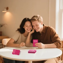 Amantes Borrachos - Jeu de cartes pour couples en espagnol, questions amusantes et romantiques, brise-glace romantique pour les soirées en amoureux, les anniversaires et les soirées cocooning à la maison, cadeau parfait pour les couples qui aiment les jeux - Framboise - Voir 6