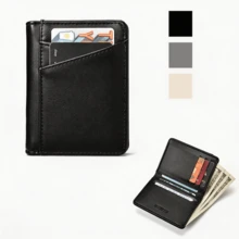 New PU Leather Men's Wallet & Card Holder, Multiple Card Slots, Compact & Minimalist Design, Suitable For Storing ID And Various Cards - Multicolor - View 1
