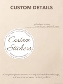 Custom Round Stickers, Personalized Image Text Logo Labels, Vinyl Transparent Round Stationery Stickers, Suitable For Notebooks, Planners, Envelopes, Scrapbooks, Office Supplies, School Supplies, Business Brand Custom Labels - Round - View 3