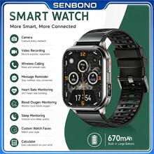 SENBONO Camera Smart Watch For Taking Photos, Recording Audio, And Recording Videos In 2026, Equipped With A Built-In Camera, Fashionable And Sporty Smartwatch, Wireless Calling, And Multi-Functional Smartwatch For Man Woman - View 11