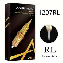 Ambition 20pcs Glory Tattoo Needles 0.35mm Round Tip Liner & Shader Disposable Tattoo Needles Compatible With Tattoo Machines - Gold - View 15