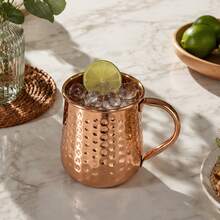 CINEYO 1/2/4 Pure Copper Mugs - Hand-Forged Copper Moscow Mugs With Handles, Copper Cups - Suitable For Hot And Cold Drinks, Coffee, Parties, Gatherings, Weddings, Restaurants, Camping And Household Use. Inspired By Medicine - Gift Set,Mug, Water Cup - Multicolor - View 6