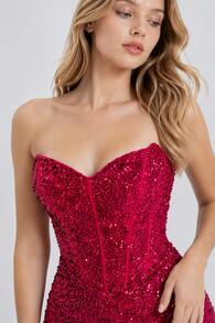 Women Prom Dresses - Hot Pink - View 6