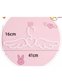 1/5/10/20pcs Pink Hangers, White Hangers, Closet Storage Hangers, Heart Angel Hangers, Room Hangers, Adult Indoor/Outdoor Universal Hangers - Multicolor - View 2