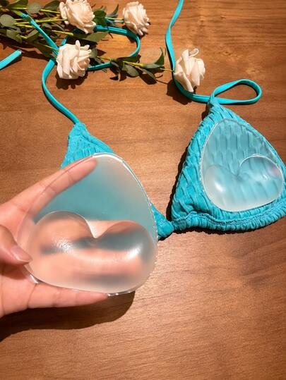 2 Pairs Silicone Bra Inserts, Invisible Reusable Thickened Breast Pads For Bikini, Halter & Seamless Underwear, Soft Lingerie Accessories