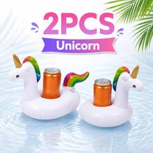2 Packs Inflatable Floating Drink Holders, Cute Pool Cup Floats For Cans, Bottles, And Cups, Summer Water Party Accessories For The Pool, Beach, Bathtub, Lake, And Outdoor Fun - Multicolor - View 13