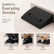 2PCS Plastic Ramp For Skateboards, Scooters And Small Wheels, Portable Practice Ramp For Curbs, Driveways And Outdoor Play Areas, Multiple Height Choices - A - View 4