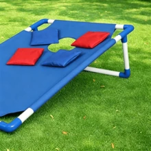 This Set Includes 6 Beanbags, A Red Or Blue Corn Hole Game Board, And A Gift Box. Random One,It's Suitable For Outdoor Parties, Backyard Camping, Indoor Gatherings, Or Beach Patio Entertainment. An Ideal Choice For Holiday Gifts And Party Supplies - 彩色 - 查看 8