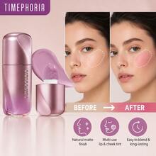 TIMEPHORIA Liquid Blush, Natural Matte Finish, High Pigment Multi-Use Face Blush Makeup, Lightweight Long-Lasting Lip & Cheek Blush Stick, Easy To Blend 08 SUNSET RUSH - 08 SUNSET RUSH - View 1