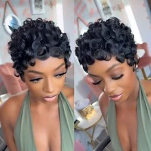 Uveous 40 42 Inch 250% Density Short Bob Wig Kinky Curly 13X4 13X6 Human Hair Wigs Pre Plucked With Baby Hair HD Transparent Lace Front Wigs For Women 250 Density Jerry Curly Water Wave Bob Wig Human Hair Deep Curly Wig Natural Black Halloween Season - Natural Black - 查看 10