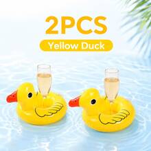 2 Packs Inflatable Floating Drink Holders, Cute Pool Cup Floats For Cans, Bottles, And Cups, Summer Water Party Accessories For The Pool, Beach, Bathtub, Lake, And Outdoor Fun - Multicolor - View 14
