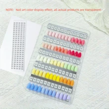 Libro de colores de uñas magnético con puntas de uñas desmontables, libro de exhibición de colores degradados acrílicos, soporte de exhibición de arte de uñas desmontable - Multicolor - Ver 9