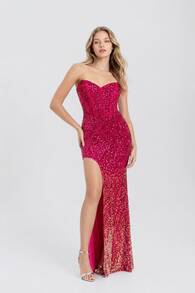 Women Prom Dresses - Hot Pink - View 7