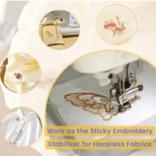 1/5/10 Sheets A4 High Adhesion Water-Soluble Embroidery Stabilizer Paper, High Definition Printable Cross Stitch Transfer Paper, DIY Handmade Sewing Water-Washable Consumables, Free Cut Embroidery Transfer Water-Soluble Paper Craft Accessories - A - View 5