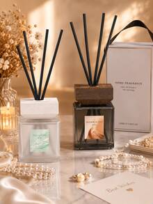 Alcohol-Free Flameless Reed Diffuser, Floral Tea Scent, Long-Lasting Fragrance, Suitable For Car And Home, Natural Fiber Reed Decorative Diffuser, Elegant Home Fragrance Decor, Living Room Daily Gift, Camping Essential, Holiday Essential - Multi Scents - View 4