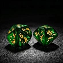 Dinosaur Polyhedral Dice Set, 7 Pieces Acrylic Glitter Role Playing Game Dice With Engraved Dino Footprint And Skeleton Symbols, Multi-Color RPG Dice For Tabletop Board Games, TTRPG, Card Games, Math Teaching, Gift For Gamers And Collectors - Multicolor - View 6