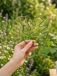 5pcs/3pcs/1pc Adjustable Metal Leaf Plant Support Stakes, Outdoor Potted Plant Fixing Decorative Tool, Plant Stabilizer And Support System, Wire Plant Stem Bracket Suitable For Indoor Potted Plants - Metal Climbing Plant Trainer, Plant Support Structure | Climbing Plant Support | Metal Stabilizer. Modern Home Garden Decor Suitable For Plant Enthusiasts - Fixed Bracket - View 3