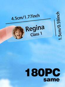 Personalized Name Stickers For Kids, Waterproof School Labels, Custom Transparent Name Stickers, Suitable For Daycare, Backpacks And Lunch Boxes, 1/60/120/180/240pcs - Multicolor - View 12