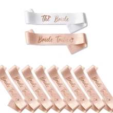 Sage Bachelorette Sash Set With Veil 11-Pack Elegant Bride & Bride Tribe Sashes For Wedding Party & Team Brid Gift Decorations Bridal Shower - Style 1 - View 19
