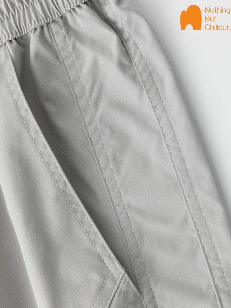 NBCT Women's Sports Cargo Pants With Drawstring Waist, Suitable For Hiking, Cycling, Camping, Daily Commute, Multiple Colors Available, Versatile Straight Leg Casual Long Pants - Light Grey - View 5