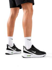 Nike 男式 Air Max Nuaxis 运动鞋，训练缓震跑步鞋 - 黑與白 - 查看 3