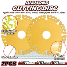 2PCS Diamond Cutting Disc 4 / 4.5 / 5 Inch Multi-Purpose Cutting Disc For Tile, Wood, Steel Pipe & PVC Pipe, Fast Cut Diamond Blade - Diamond Saw Blade - View 1