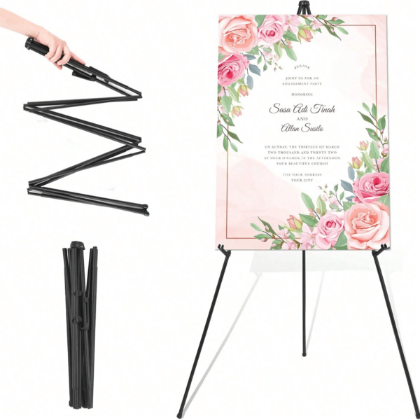 Tripod Tabletop Easel Stand, Lightweight Foldable Art Display Holder For Wedding Welcome Sign & Canvas Painting, Portable A-Frame Sign Stand For Party, Back To School Art Class, Halloween Event Decor & Pre- Craft Supply