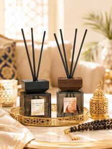 Alcohol-Free Flameless Reed Diffuser, Floral Tea Scent, Long-Lasting Fragrance, Suitable For Car And Home, Natural Fiber Reed Decorative Diffuser, Elegant Home Fragrance Decor, Living Room Daily Gift, Camping Essential, Holiday Essential - Multi Scents - View 1