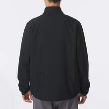 Nike Dri-Fit Solid Color Logo Jacket, Quick-Drying, Breathable, Windproof, Stand Collar, Versatile Sports And Casual Style, Men's - Black - View 4