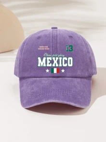 1pc Fashionable Minimalist Washed Baseball Cap "MEXICO 10 KING" Print Pattern, Gift For Family And Friends, Highly Attractive All-Season Decorative Style, Essential Fashion Item For Men And Women, Suitable For Outdoor Sports, Lightweight And Portable - Washable Baseball Cap 2 - View 14