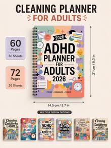 Spiral Bound Cleaning Plan Notebook, Designed For Home Cleaning Planning. Convenient Coil Notebook For Recording Cleaning Tasks And Scheduling Daily Housework, Practical Planning Journal To Help Organized Home Hygiene Management. - Multicolor - View 8