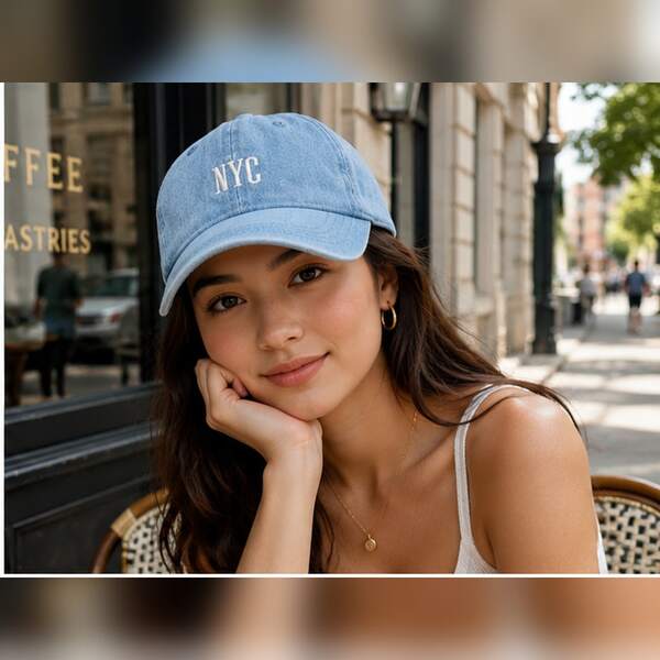 1pc New York Embroidered Baseball Cap - Unisex, Adjustable Breathable Back Closure, Vintage New York Style Streetwear Hat