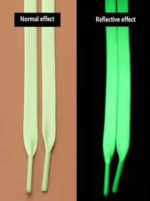 8/2PCS, Multi-Color Options, 120cm Glow-In-The-Dark Solid Color Reflective Shoelaces, Unisex Sports Shoes, Versatile, Suitable For Daily Wear, Dating, Party And Holiday Outfits - Multicolor - View 11