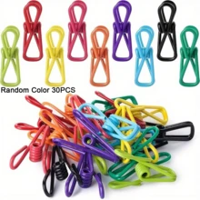 30/10pcs Food Clips/Clamps, Sandwich Buffet Clips - Multi-Purpose Colorful Metal Bag Clips, Suitable For Kitchen And Home, Durable Spring-Loaded Food Bag Sealing Clips, Strong Grip Metal Wire Paper Clips, Used For Organizing And Decorating, Used For Sealing Snack Bags - Multicolor - View 14