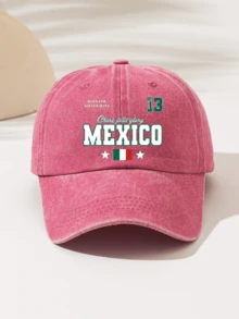 1pc Fashionable Minimalist Washed Baseball Cap "MEXICO 10 KING" Print Pattern, Gift For Family And Friends, Highly Attractive All-Season Decorative Style, Essential Fashion Item For Men And Women, Suitable For Outdoor Sports, Lightweight And Portable - Washable Baseball Cap 2 - View 10