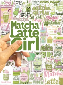 50 Stück Matcha-Stil Graffiti-Aufkleber, geeignet zum Dekorieren von Handyhüllen, Laptops und Gepäck - dekorative Aufkleber Schulbedarf - 1 Set - Übersicht 5