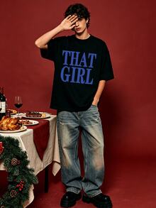 Herren Sommer Lässig weiches Rundhals Kurzarm-Shirt, Gym Duck lustiger Muster Grafik geeignet für Frühling und Sommer Outfits. Weiß - Schwarz - Übersicht 1