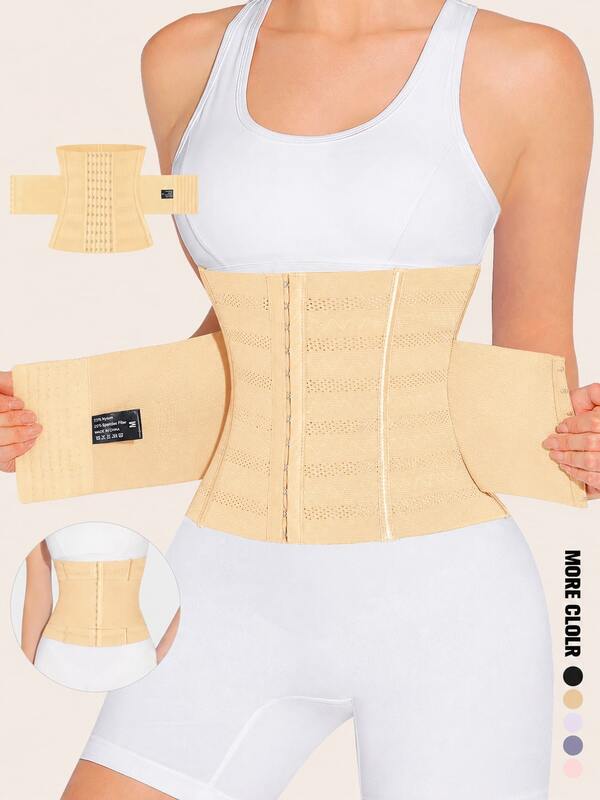 Double Belt Waist Cincher Trainer Slimming Body Shaper Corset Adjustable Shapewear Flat Belly