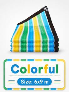 1pc UV Protection Shade Net With Eyelets, 7 Sizes Available, Durable & Tear-Resistant, Easy To Install On Balcony, Patio And Swimming Pool, Provides Excellent Shade, Shelter And Privacy Protection - Multicolor - View 12