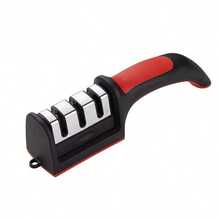 3-Stage Handheld Knife Sharpener With Non-Slip Base, Multifunctional Kitchen Knife Accessory Tool - Multicolor - View 11
