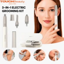 TOUCHBeauty 3-In-1 Electric Trimming Set/Face, Eyebrow, Nose, Ear, Body Hair Trimming, All-In-One Women's And Men's Dual Blade Battery-Powered Shaver - Light Grey - View 2