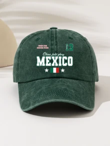 1pc Fashionable Minimalist Washed Baseball Cap "MEXICO 10 KING" Print Pattern, Gift For Family And Friends, Highly Attractive All-Season Decorative Style, Essential Fashion Item For Men And Women, Suitable For Outdoor Sports, Lightweight And Portable - Washable Baseball Cap 2 - View 17