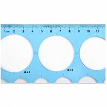 Acrylic Multi-Circle Template Ruler, 20cm Geometric Circular Hole Measuring Template, Multi-Diameter Circle Drawing Scale, Suitable For Student Drawing Art DIY Crafts - Single Piece - View 4