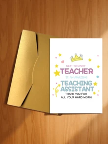 Thank You Card For Teaching Assistant, Cute Thank You Message, End Of Semester Gift For Classroom Assistant, Support Staff Or Teacher Assistant - Sets - View 13