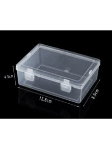 1pc Rectangular Fishing Gear Transparent Plastic Packaging Box Accessories Components Tool Storage Empty Box Flip Cover Storage Box Transparent Plastic Box Stationery Packaging Box Electronic Components Hardware Tools Parts Box Toy Storage Box - Clear - View 7