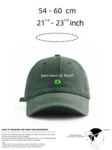 水洗復古棒球帽 Puro Suco Do Brasil 巴西迷因風格老爹帽 中性款 Y2K 街頭風遮陽帽 適合夏季海灘旅行 - puro suco do brasil - 查看 4